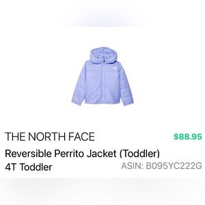 The North Face Reversible Toddler Jacket 💜